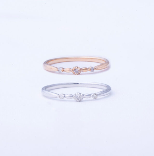 Diamond Pinky Ring ( Princess )